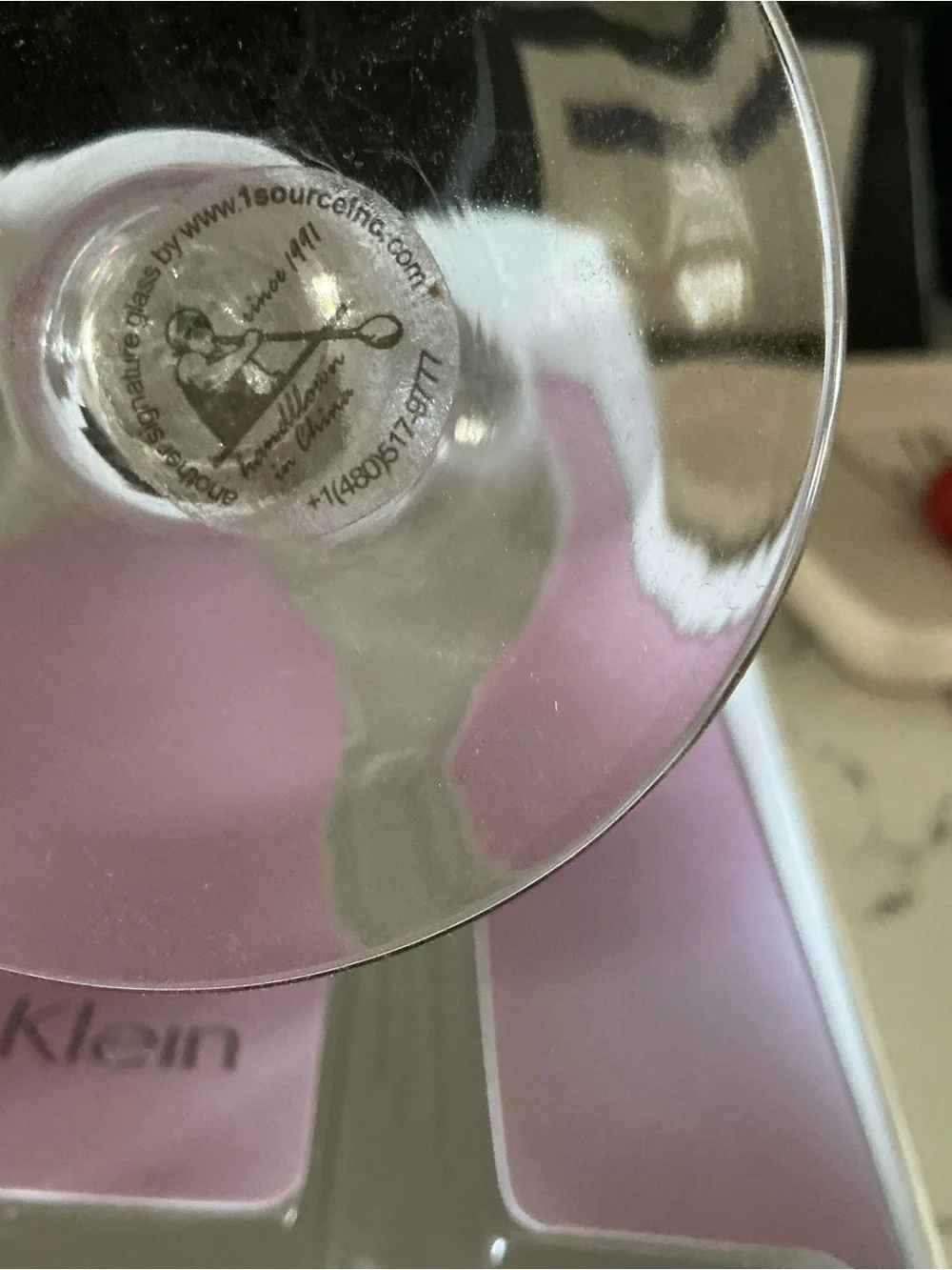 Calvin Klein set of 2 champagne flutes clear glass 10”